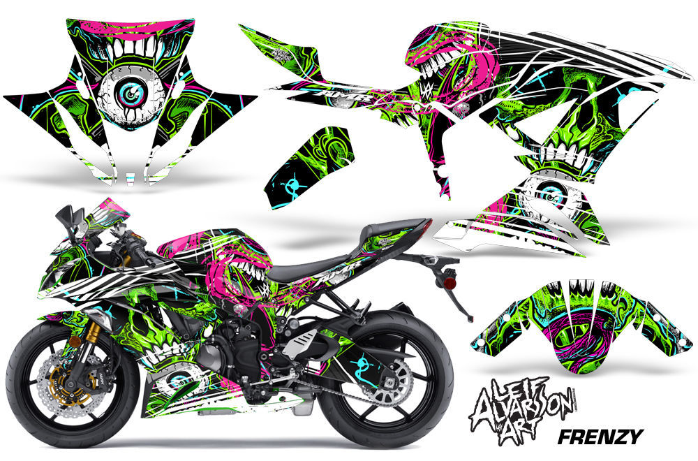 Street Bike Graphics Kit Decal Wrap For Kawasaki Ninja ZX6R 636 13-16 ...