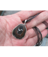 Special Sale, Beautiful Small Septarian Pendant, 925 Silver, One of a Kind - $18.40