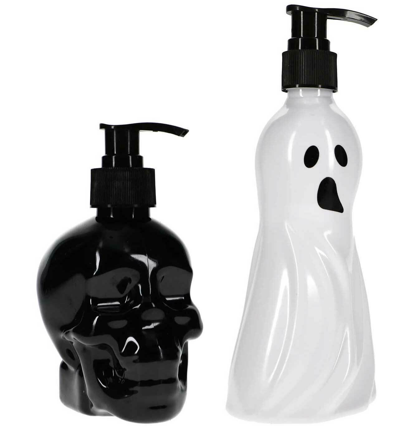 2pcSET Spooky Halloween GHOSTSKULL Scented Soap Refillable PLASTIC