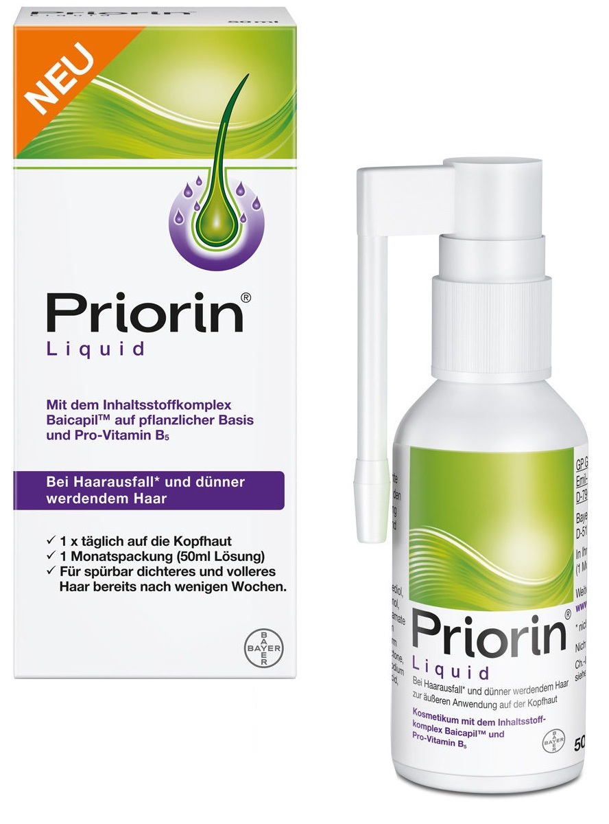 1 Box (50 ml) Bayer Priorin Liquid Hair Loss Treatment - Hair Loss