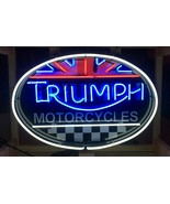 TRIUMPH MOTORCYCLES NEON SIGN TRIUMPH MOTORCYCLE SIGN GARAGE SIGNS FOR MEN - $1,950.00