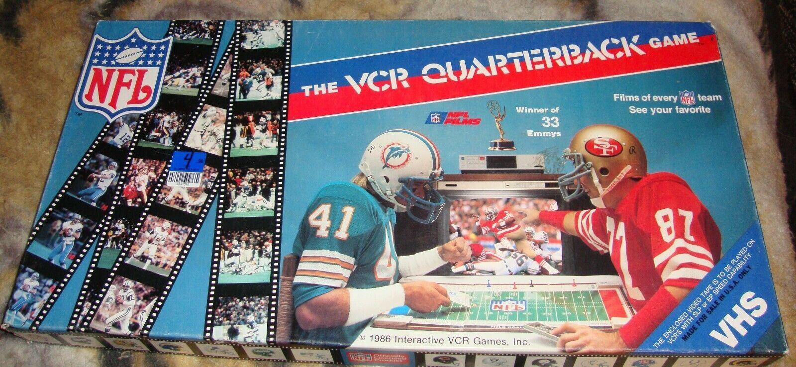 The VCR Quarterback Game NFL Vintage 1986 VHS Complete Contemporary
