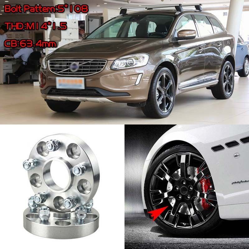 4pcs 1" Wheel Spacers Adapters 5 Lug 5x4.3"/5x10814x1.5 Studs For