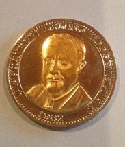 FRANKLIN D. ROOSEVELT 100TH ANNIVERSARY Gold-Plate on Silver-Plate Medal... - $9.99