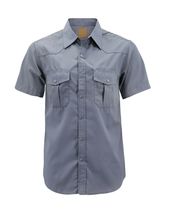 Men’s Casual Western Pearl Snap Button Down Short Sleeve Cowboy Dress Shirt image 6