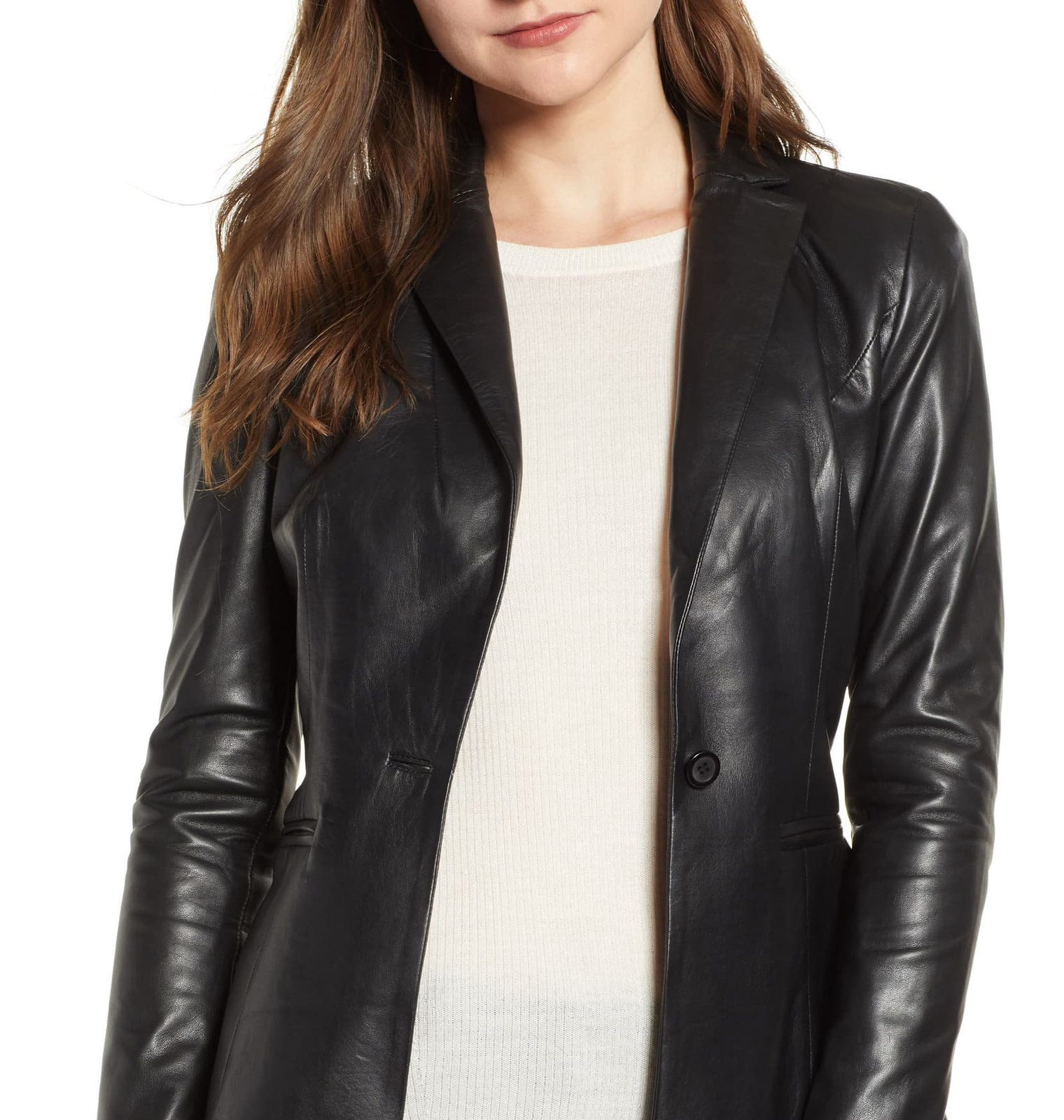 Designer woman genuine leather Handmade women Leather blazer jacket #1 ...