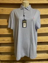 NEW Polo Ralph Lauren Blue and White Striped Polo Shirt Men's Size Medium KG - $44.55