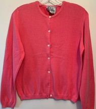 Lilly Pulitzer Sz Petite Medium Coral Cardigan Sweater - $17.81