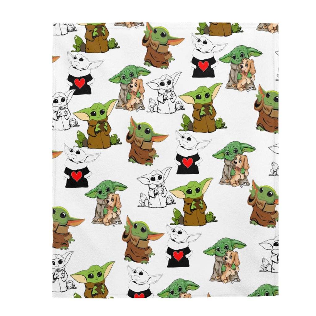 Baby Yoda Velvet Plush BlanketCozy Comfy BlanketBedding IdeaBirthday