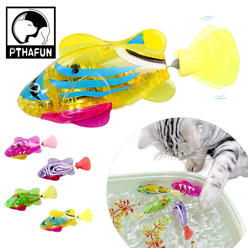 Electric Cat Fish Toy Pet Swimming Fish Pet Interactive Floating Robot Toy Fish