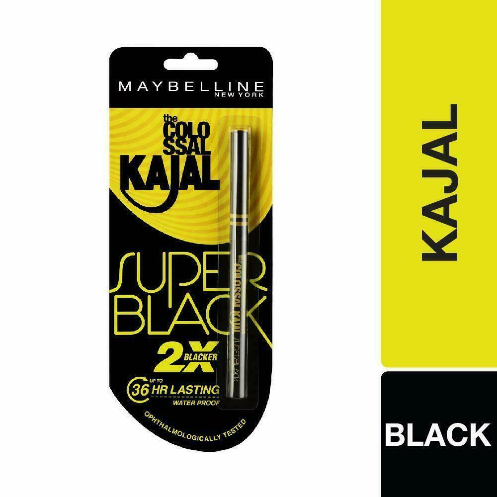 Maybelline New York Colossal Kajal, Super Black, 0.35g (Pack of 1)