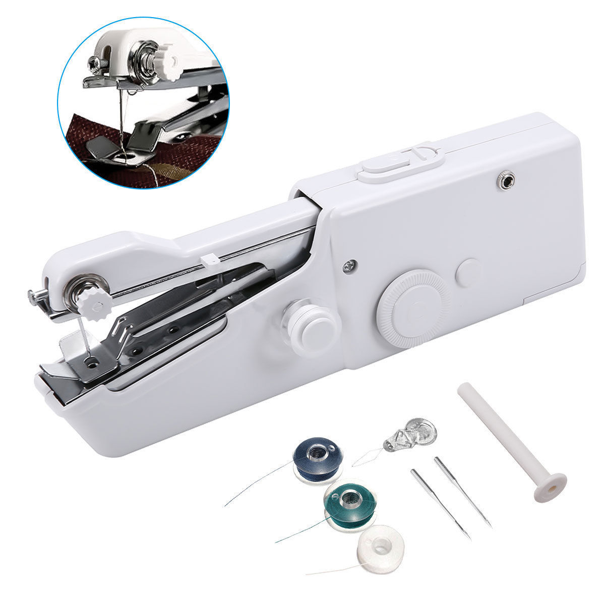 Sewing Machine Portable Handheld Mini Electric Cordless Tailor Stitching Tool