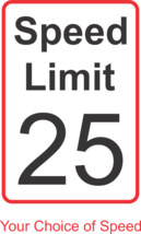 New Personalized Aluminum Metal Speed Limit Sign Your Choice of Speed 12" x 18"