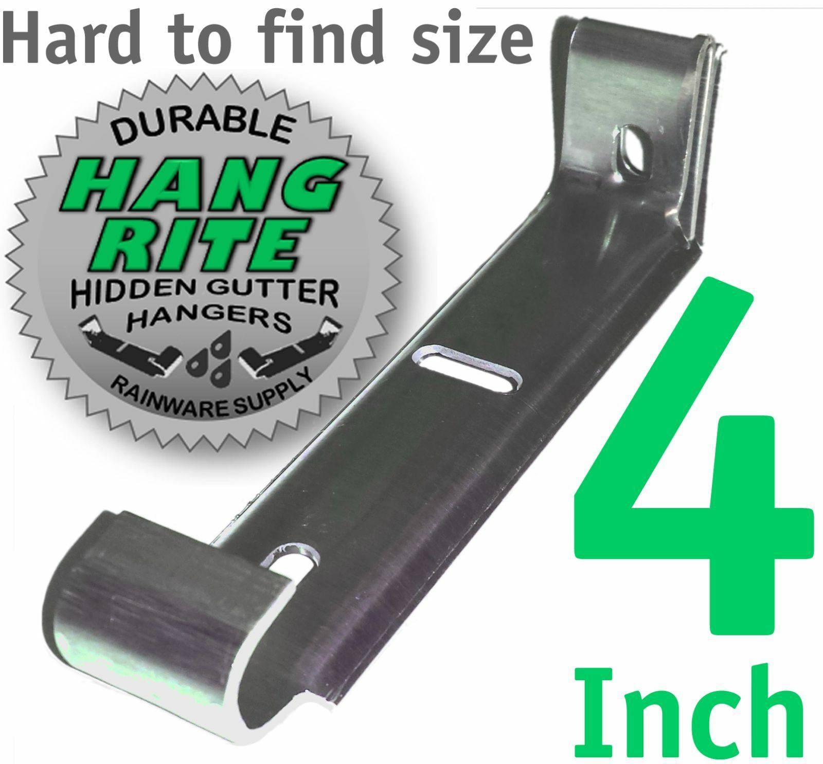 4" inch Hidden Gutter Hangers Bracket with clip .060 thick with or w