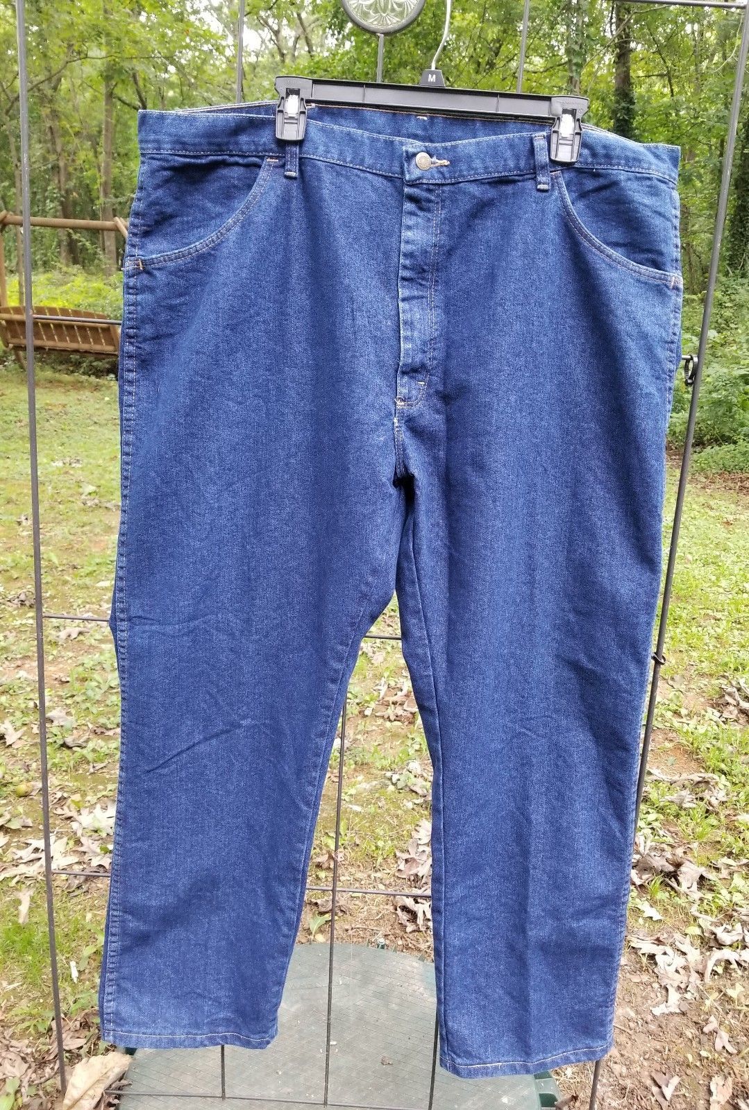Wrangler Mens Denim Dark Blue Jeans Regular Fit 42 X 29 Cotton 85900dw Free Ship Jeans 4318