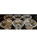 Libbey Ice Cream Dishes Shrimp Cocktail...Dessert Dishes Glass Ribbed 4"  (6) - $29.00