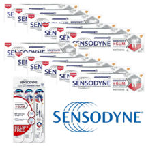 SENSODYNE Whitening Toothpaste Sensitivity & Gum 100g x 12 (Free 3x Toothbrush) - $118.56