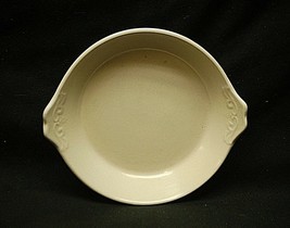 Classic Style Stoneware 6-3/4&quot; Au Gratin Dish w Embossed Abstract Design - $14.84