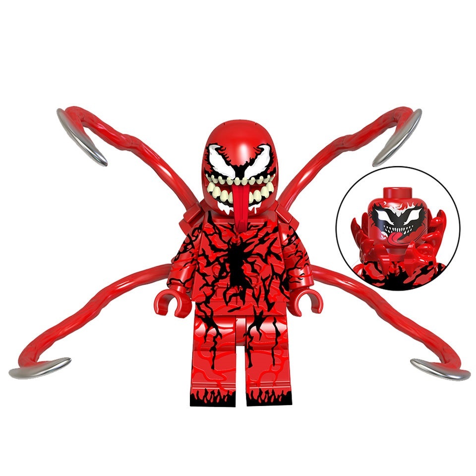 Carnage Symbiote Marvel Venom Minifigures Weapons and Accessories ...