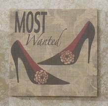Stiletto Shoe Stretched Linen Print Wooden Frame 15.7" x 15.7" Woman 5 Choices image 6