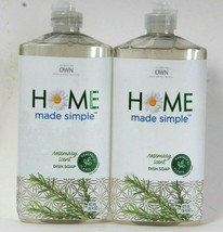 2 Bottles Home Made Simple 16 Oz Rosemary Scent Plant Powered Dish Soap
