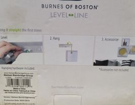 Burnes of Boston Level Line - 3 White Wooden Cubes Shelf image 4