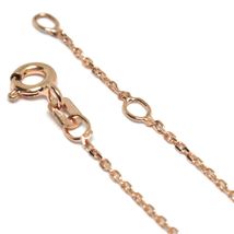 18K ROSE GOLD SQUARE ROLO MINI BRACELET, 7.5 INCHES, 3 HEARTS, MADE IN ITALY image 3