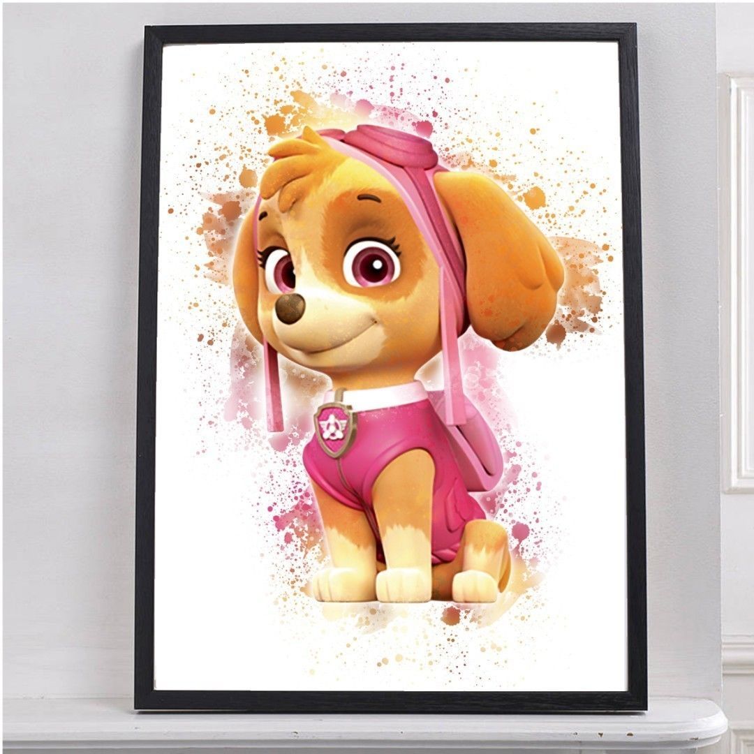 Paw Patrol Skye Poster TV Series Nursery Room Decor Wall Kids Gift33x47 ...