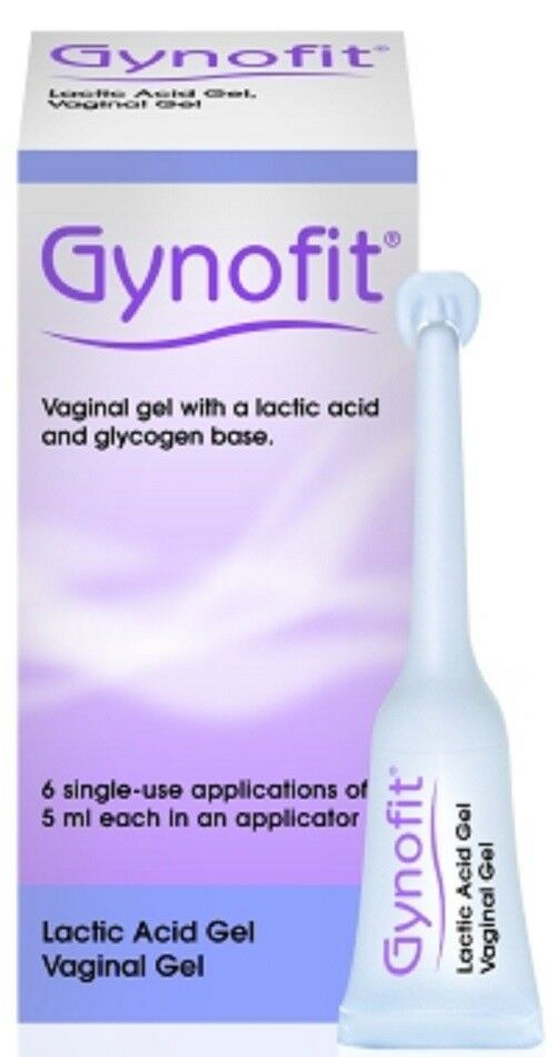 GYNOFIT Lactic Acid Vaginal GEL 6 Individual 5ml Helps of Bacterial