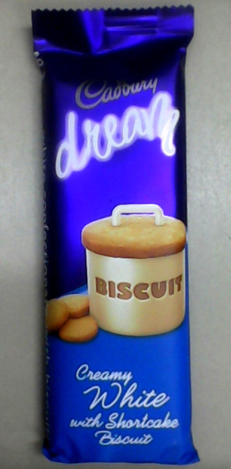 Cadbury Dairy Milk Bars Dream, Creamy White with Shortcake Biscuit 80g