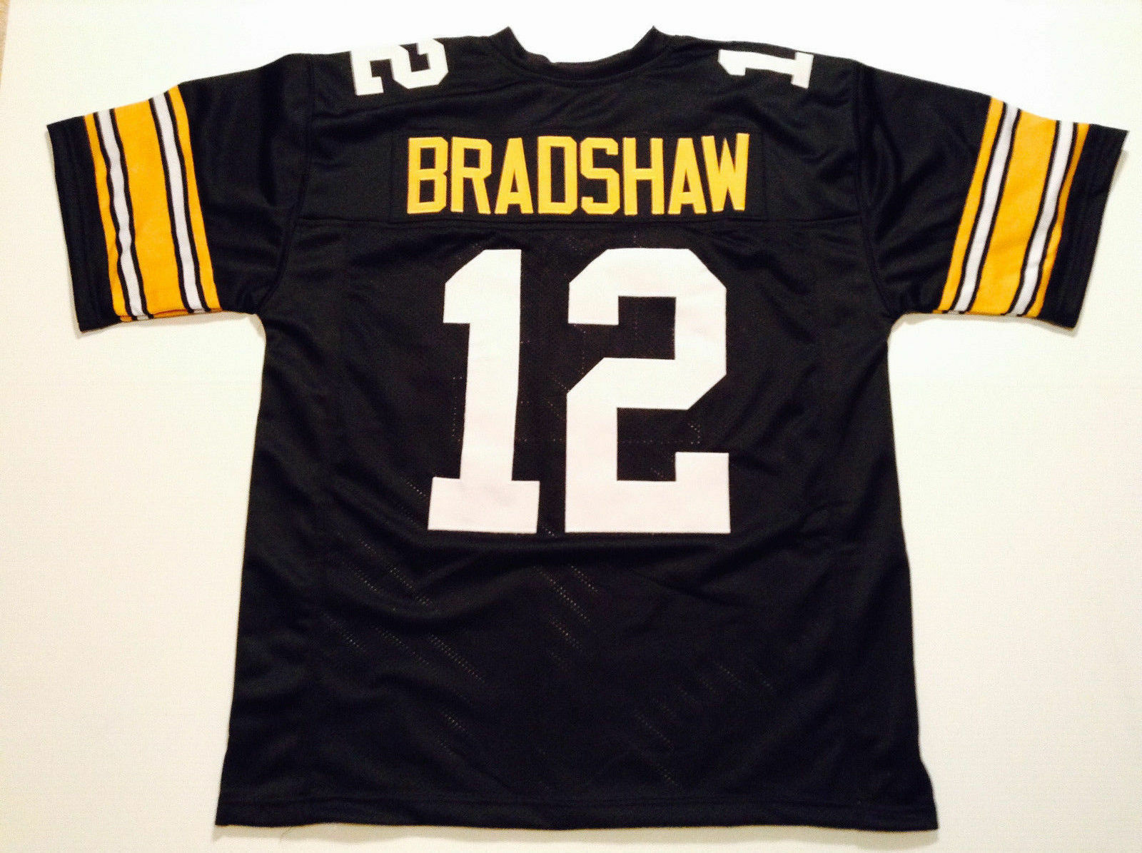 Men's Unsigned Custom Sewn Stitched Terry Bradshaw Black Jersey Any