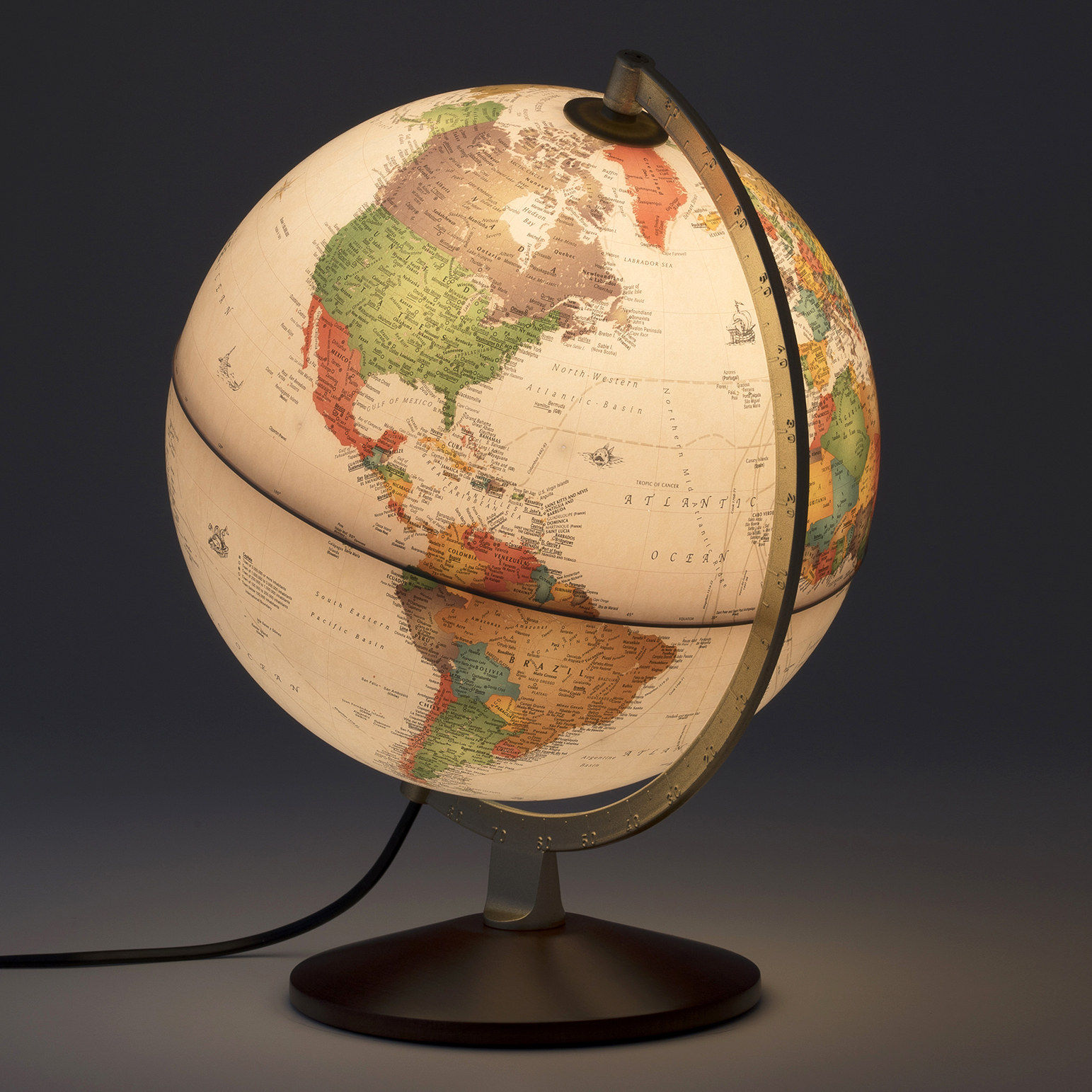 Little Journey Globe 10-inch Diameter Illuminated Desk Globe - Globes