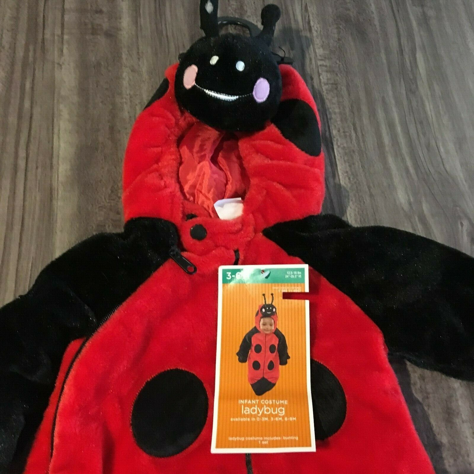 Target INFANT LADYBUG COSTUME Halloween Dress Up Size 36 MONTHS NEW