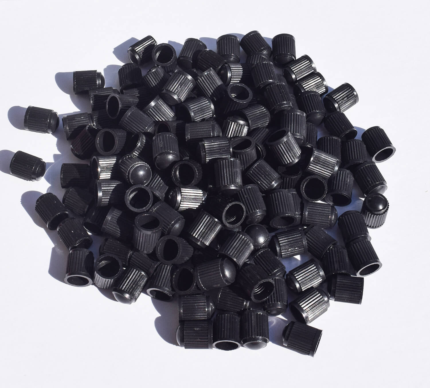 25 pack Universal Schrader Plastic Blue Valve Stem Caps