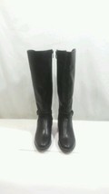 liz claiborne womens block heel zip trino riding boots