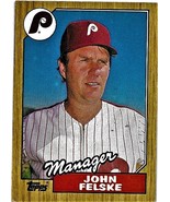 1987 Topps Baseball, #443, John Felske, Philadelphia Phillies, Team Chec... - $0.99