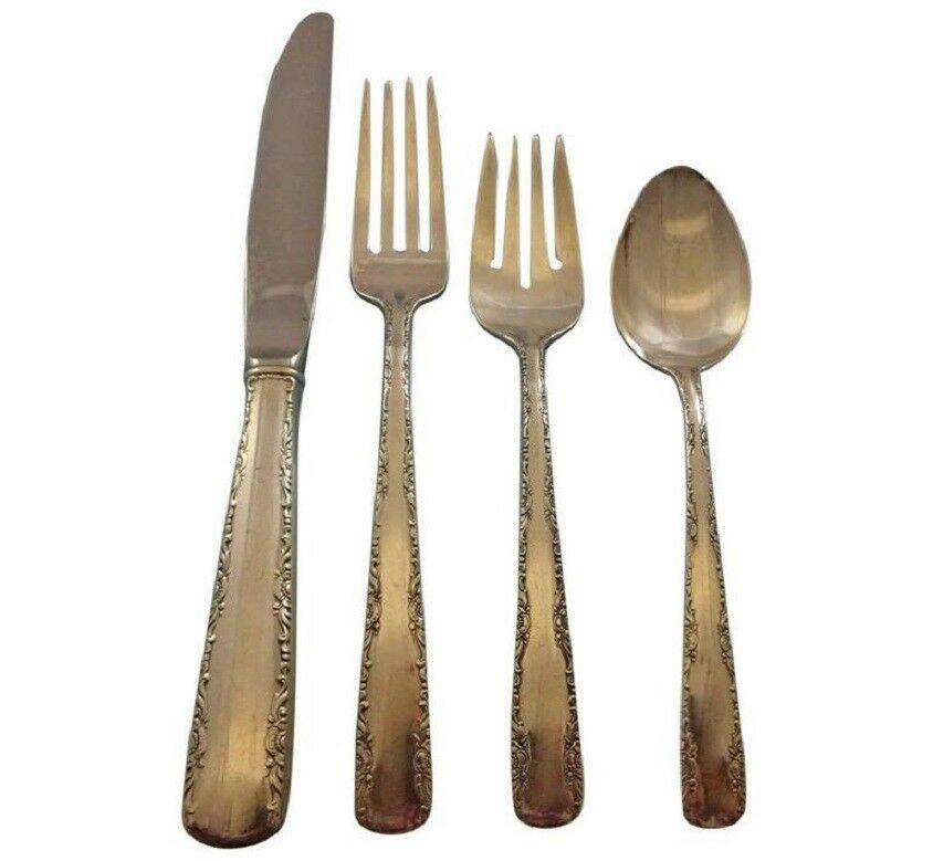 Primary image for Camellia by Gorham Sterling Silver Flatware Set For 8 Service 32 Pieces
