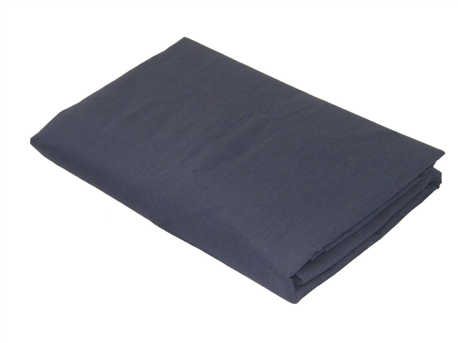 NAVY BLUE KING SIZE 265CM X 265CM COTTON BLEND FLAT SHEET - Sheets ...