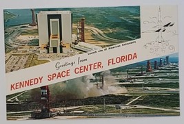 Postcard John F Kennedy Space Center NASA Apollo Saturn V Facilities Flo... - $9.59