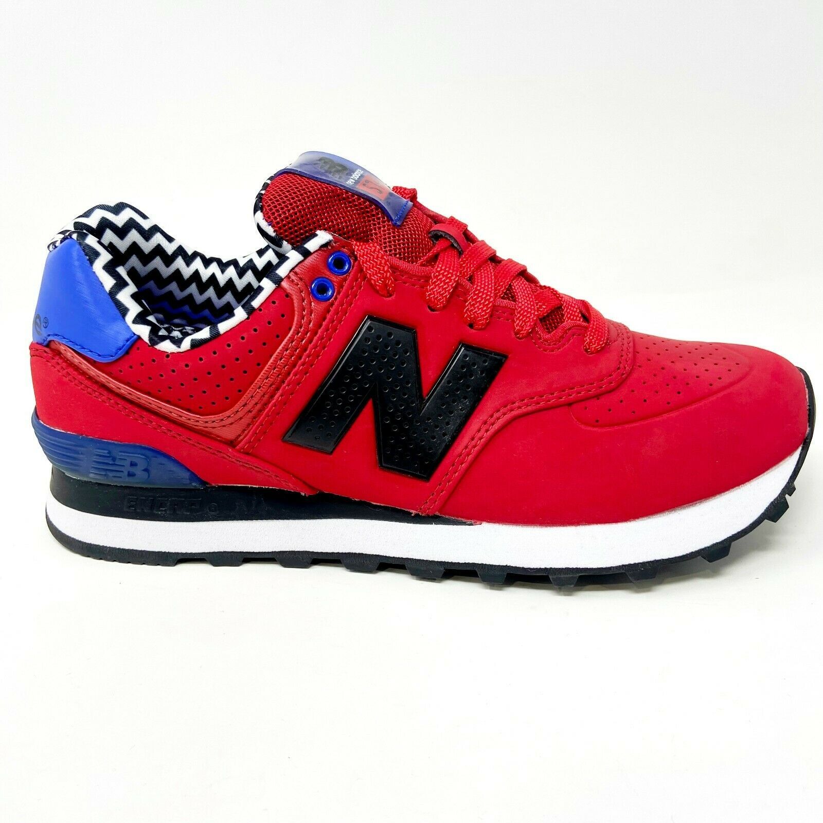 New Balance 574 Classic Paint Chip Red Blue Womens Casual Sneakers WL574ACC