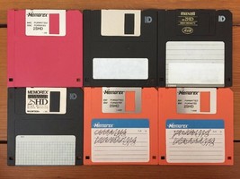 Set Of 6 Vintage 2SHD 1.4MB Blank Media Storage Floppy Disks Mac IBM Formatted - $12.99