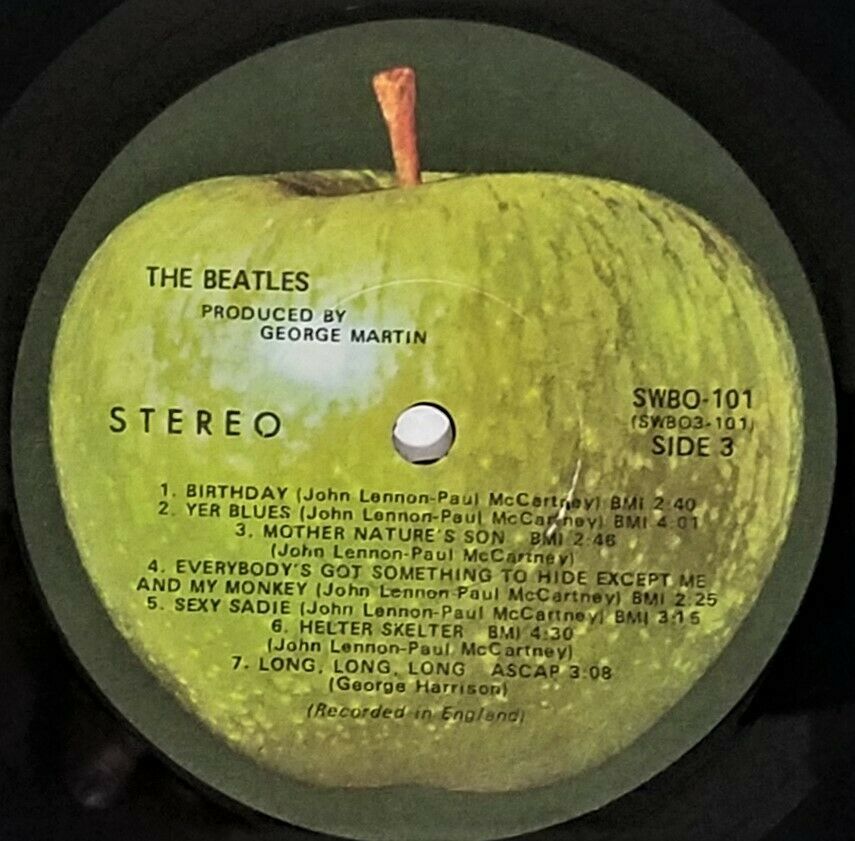 The Beatles White Album (1968) Stereo Capitol SWBO-101 Apple 0046862 ...