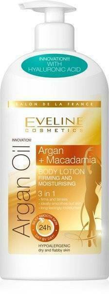 Eveline Argan Oil Macadamia Lifting Moisturising Body Lotion Dry Skin 3in1 350ml
