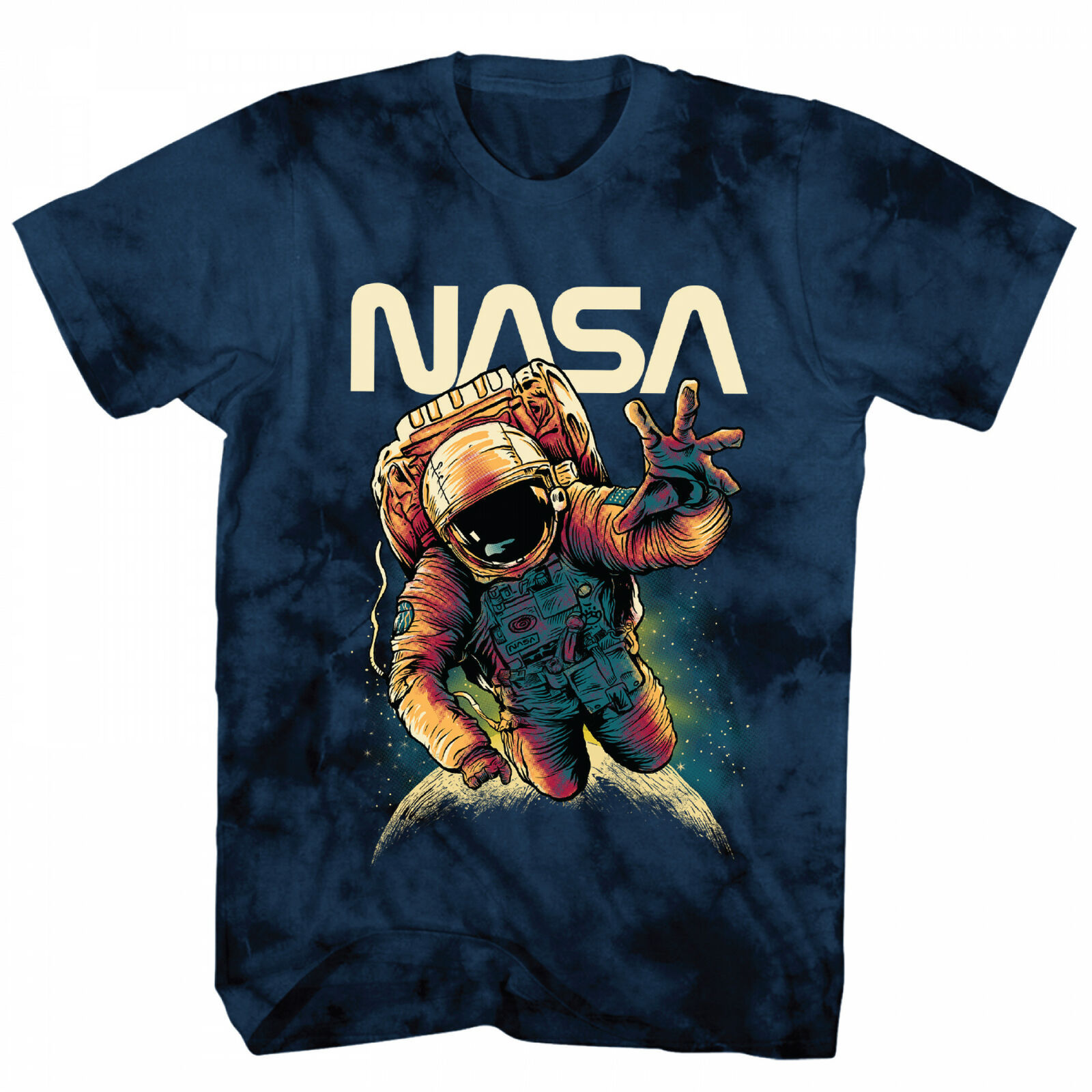 NASA Astronaut Tie Dye T-Shirt Blue - T-Shirts