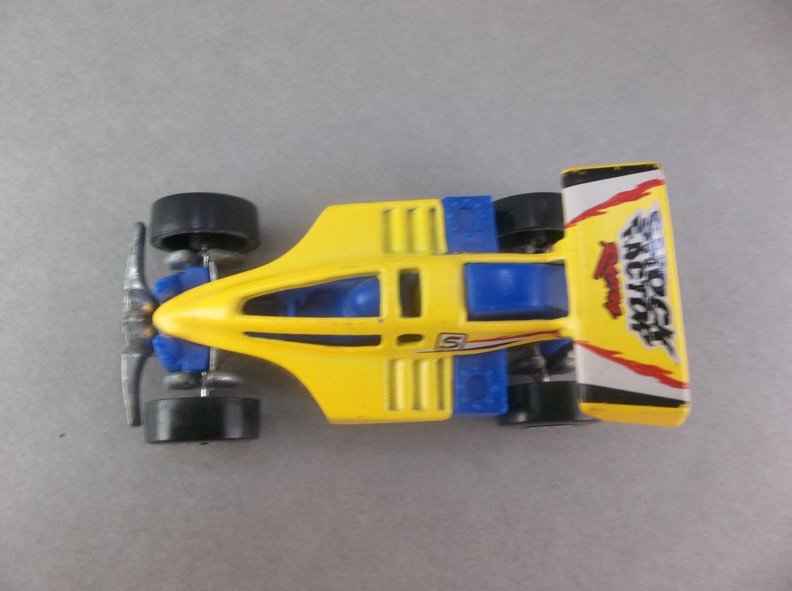 Hot Wheels 1991 Shock Factor Racing Yellow Blue Racecar Contemporary