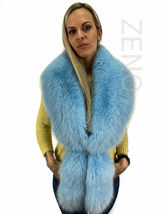 Arctic Fox Fur Shawl 47' (120cm) Saga Furs Collar Tails / Wristbands / Headband image 3