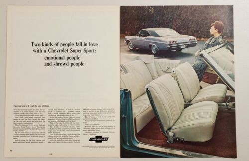 Primary image for 1965 Print Ad Chevrolet Impala SS Super Sport Hardtop & Convertible