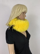 Fox Fur Transforming Wristbands Scarf and Headband & Boot Cuffs Yellow Color Fur image 3