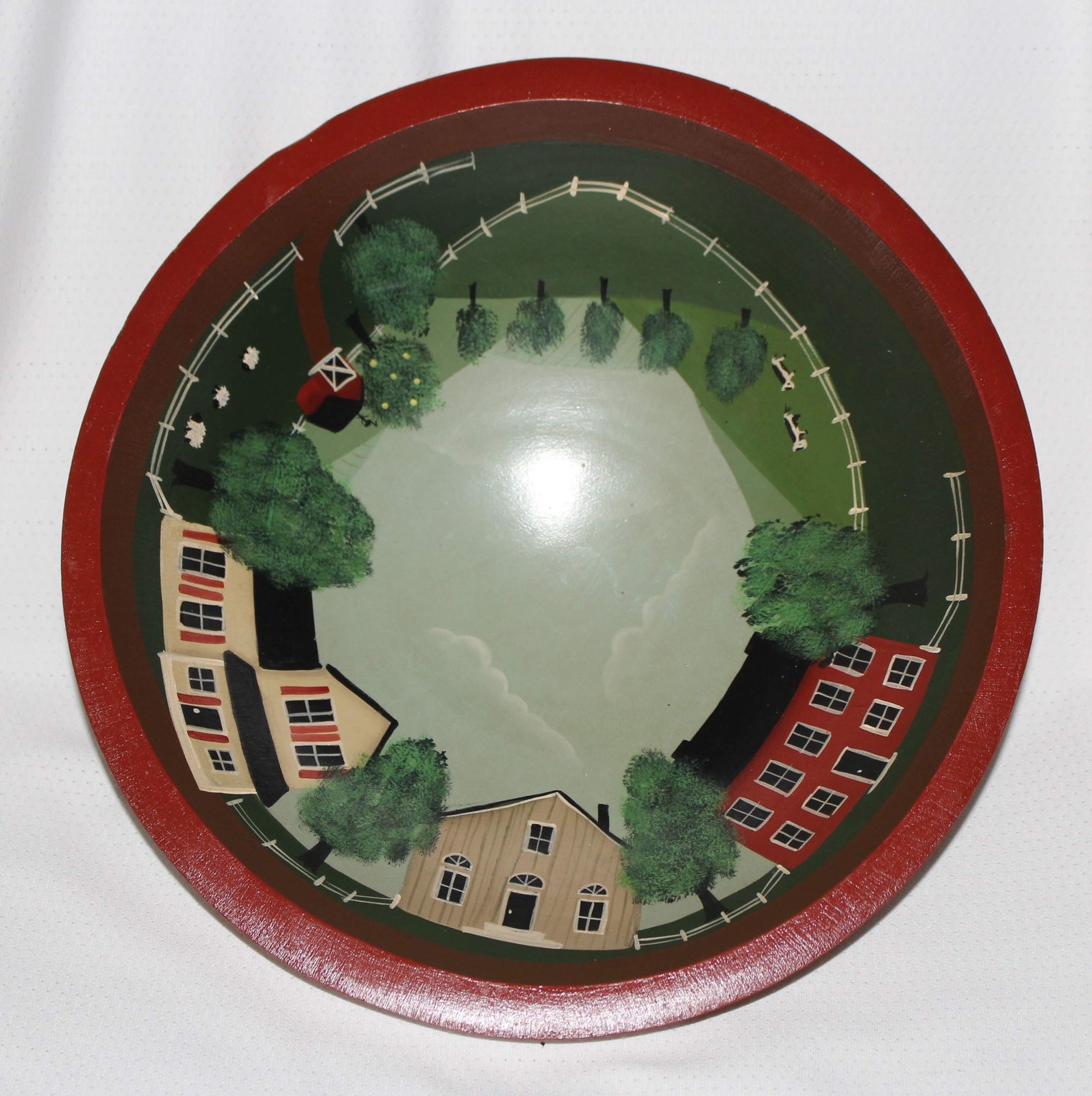 Vintage Large Wooden Bowl by Weston Bowl Mill, Weston Vermont