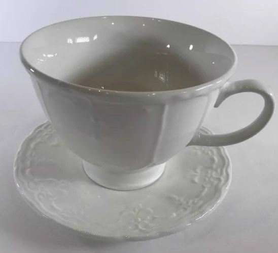 "VERSAILLES" Tabletops Unlimited White Dinnerware Collection (Embossed)